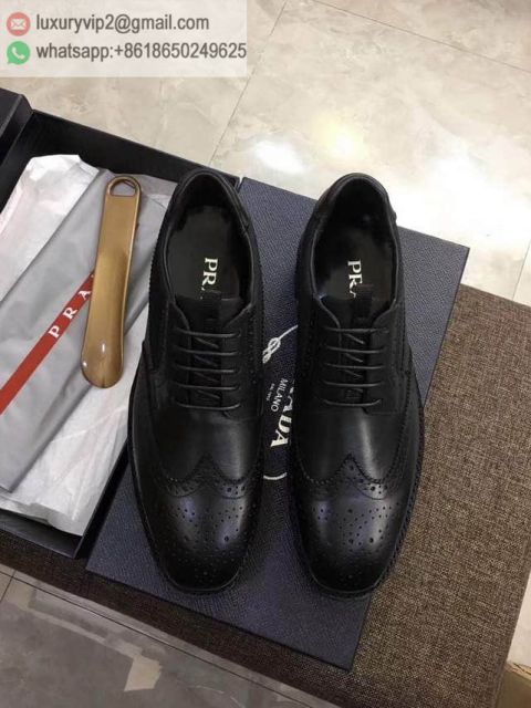 PRADA 2018 Men Leather Shoes