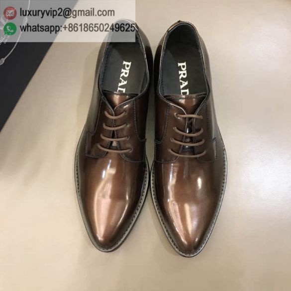 PRADA 2018 Men Leather Shoes