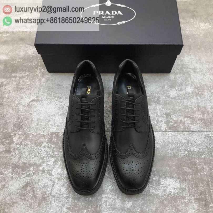 PRADA 2018 Causal Men Leather Shoes