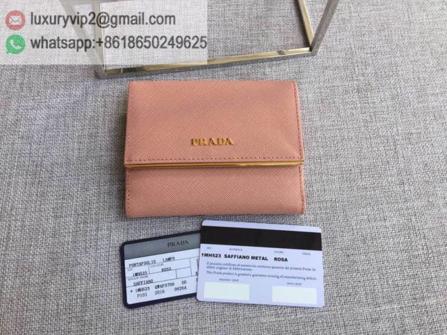 PRADA Flap Short 1MH523 Pink Women Wallets