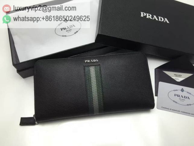 PRADA Leather Zip 2M1317 Men Wallets