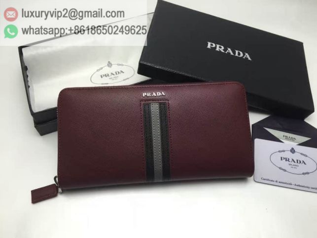 PRADA Leather Zip 2M1317 Men Wallets