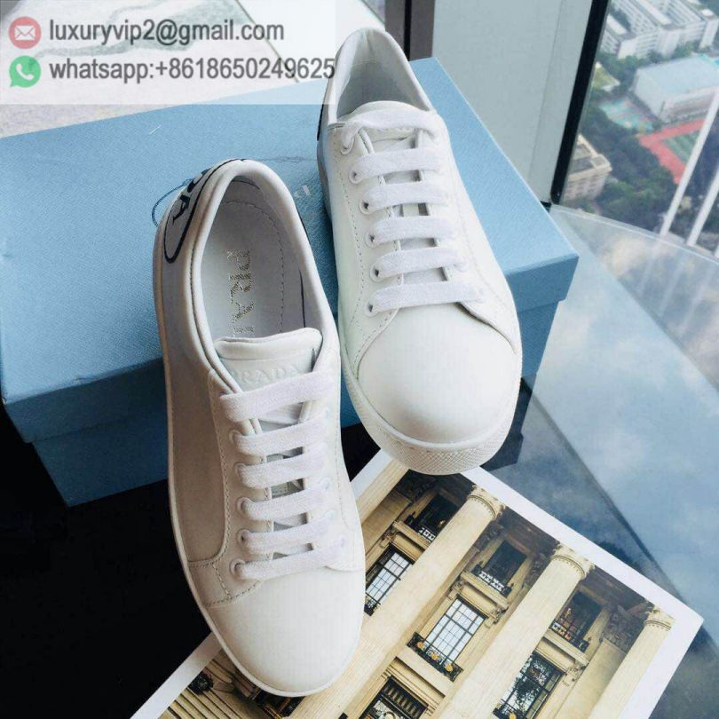 PRADA 2018ss NAPPA Leather White Women Shoes