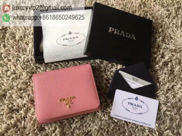 PRADA Tri-fold Short 1M0176 Pink Women Wallets