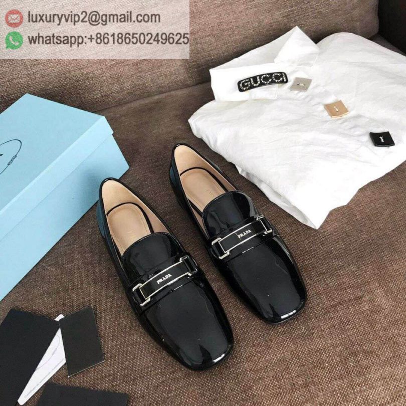 PRADA 2019 Patent Loafer Women Shoes