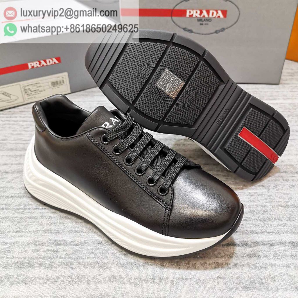 PRADA Platform Leather Sneakers Women Sneakers