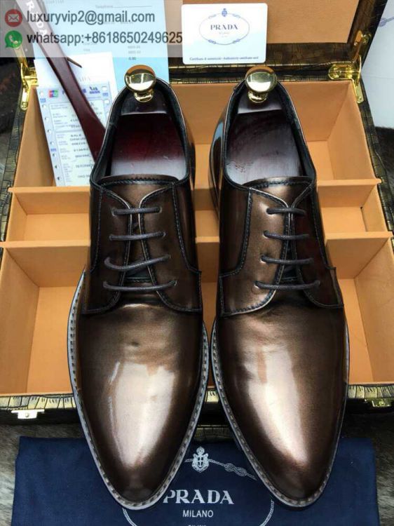 PRADA 2019 Men Leather Shoes
