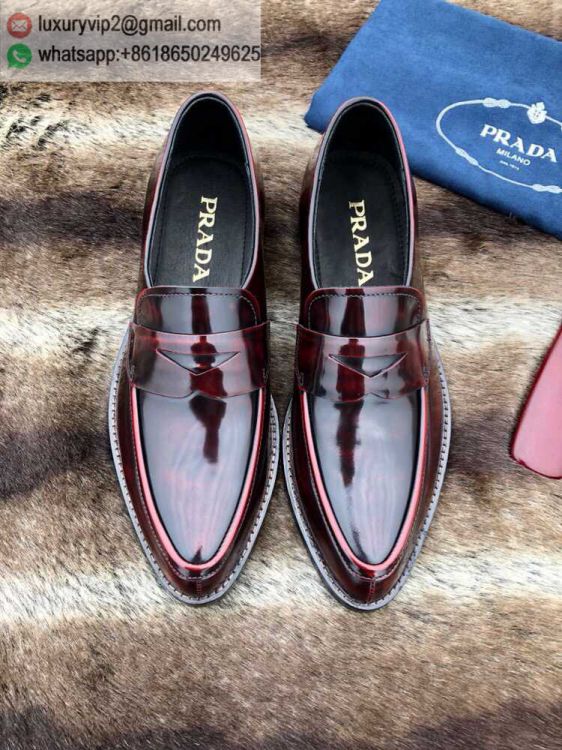 PRADA 2019 Men Leather Shoes
