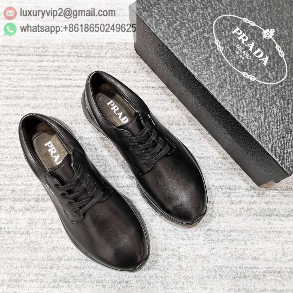 PRADA 2019 Napa Men Leather Shoes