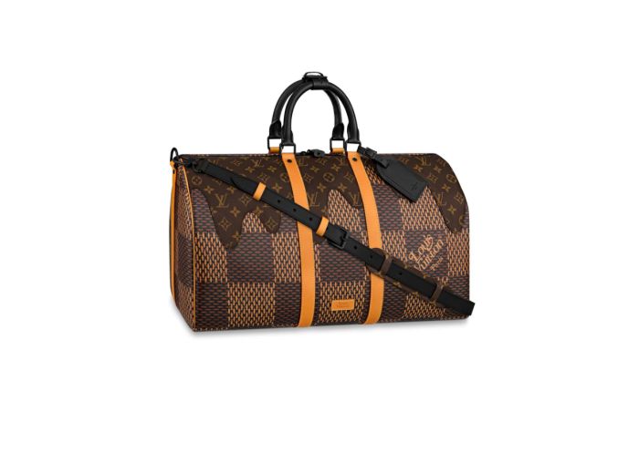 LV N40360 x NIGO Limited Edition Keepall Bandoulière 50 Travel Bags