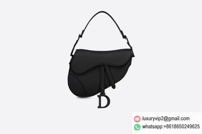 Dior Black Leather saddle Saddle bag M0446SLLO_M989 Tote Bags