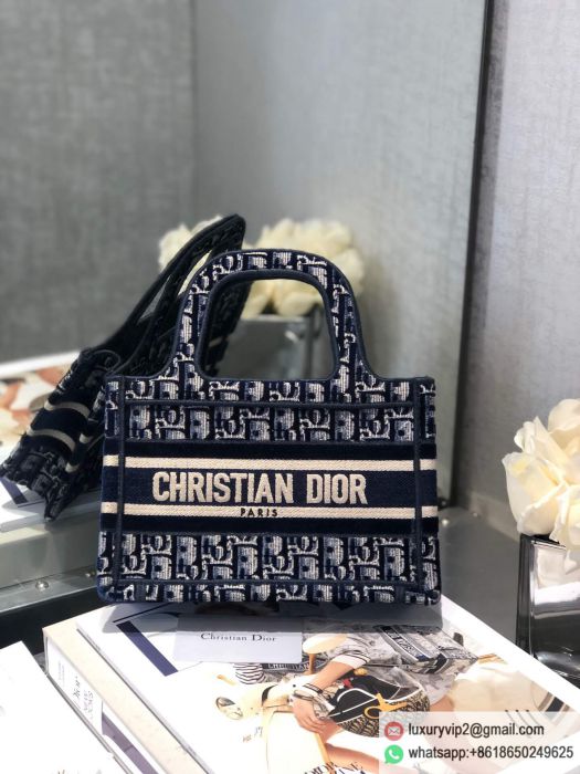 Dior Blue mini Book Tote S5475ZWVF_M928 Shopping Bags