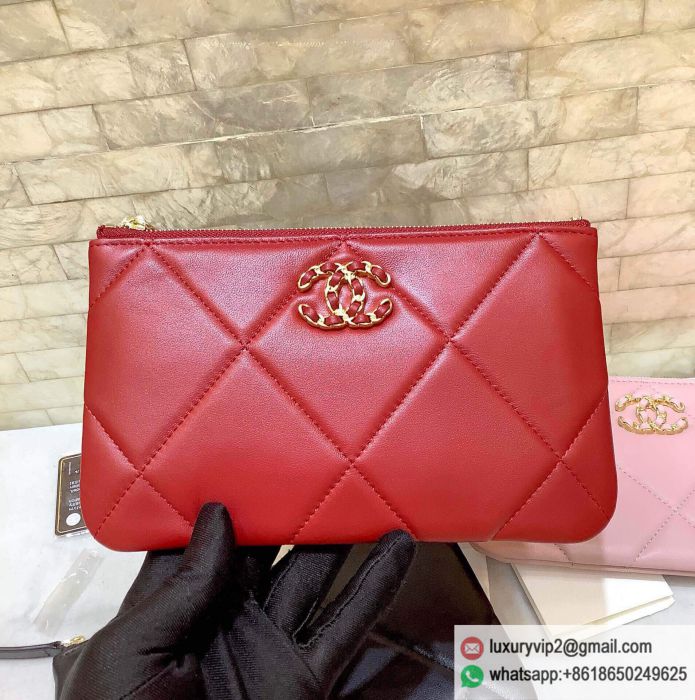 CC 2019 Lambskin sling bag AP1059 Red Wallets