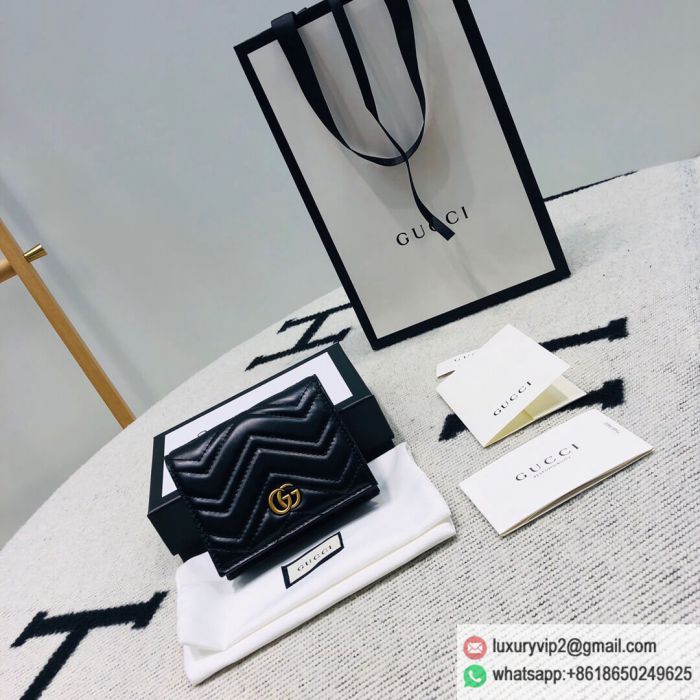 Gucci GG Marmont V 546580 446492 Black Card Holders