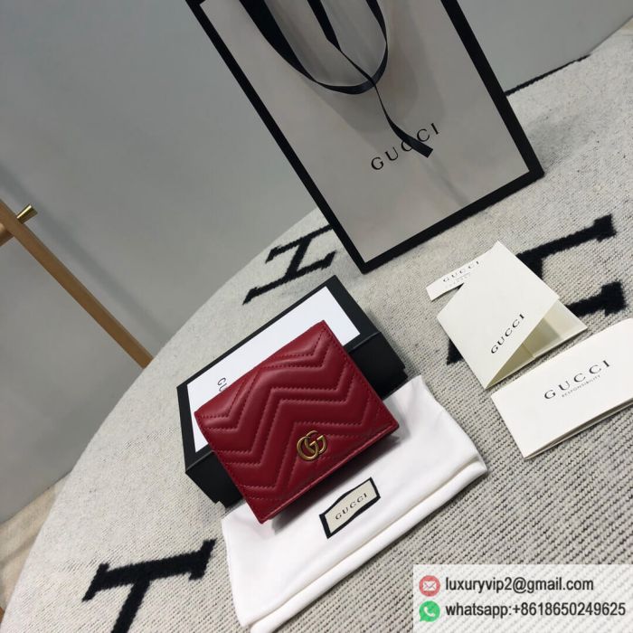 Gucci GG Marmont V 546580 446492 Red Card Holders