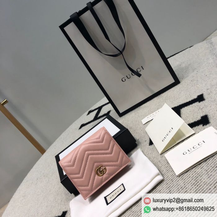 Gucci GG Marmont V 546580 446492 Pink Card Holders