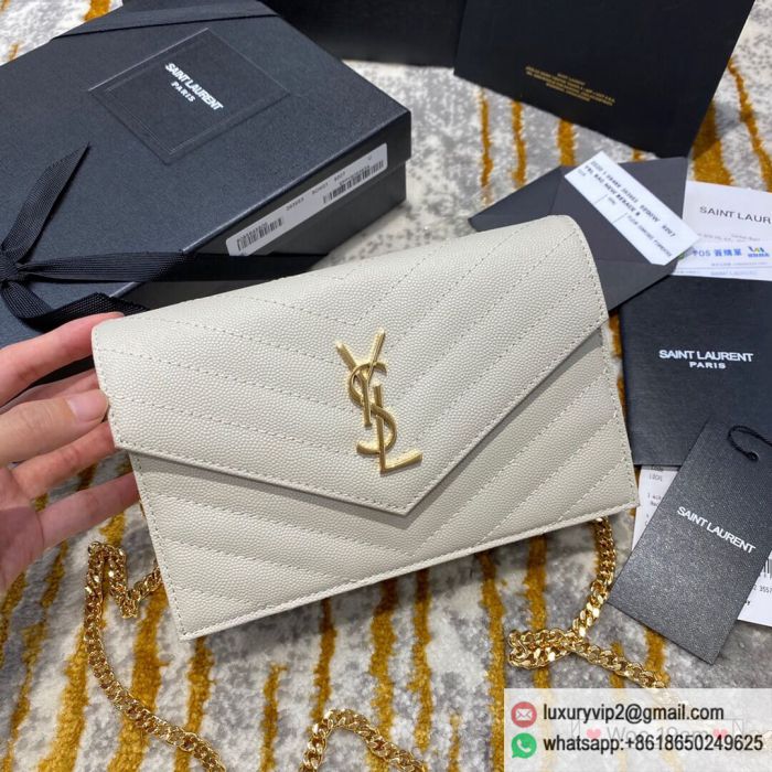 YSL woc19CM Small Chain envelope 393953 Gold Buckle Shoulder Bags