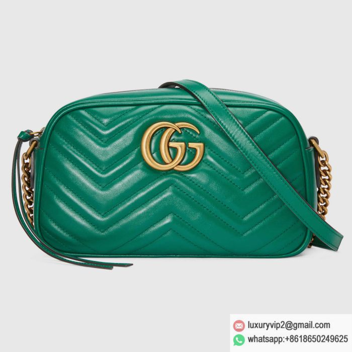 Gucci GG Marmont Small 447632 GREEN Shoulder Bags