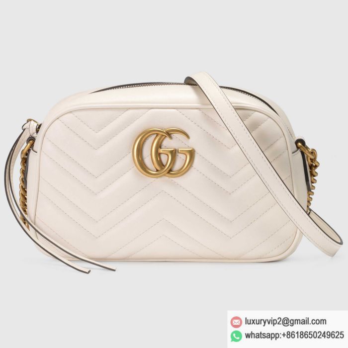 Gucci GG Marmont Small 447632 White Shoulder Bags