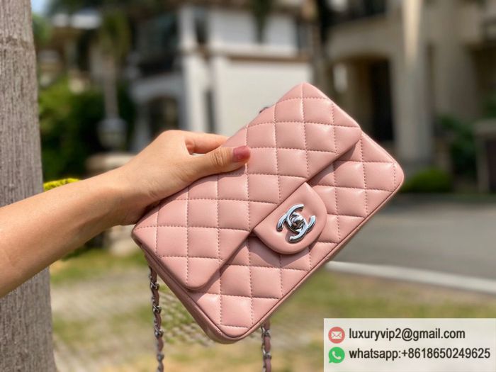 CC Cf mini20 Lambskin Pink Shoulder Bags