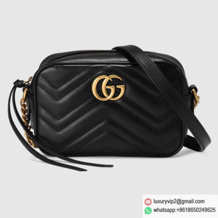 Gucci mini GG Marmont Camera Bags 448065 Black Shoulder Bags