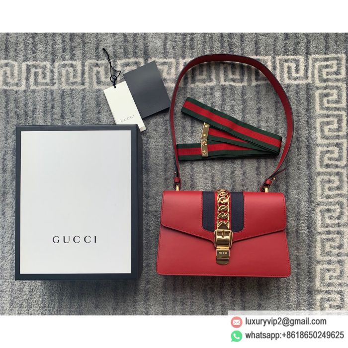 Gucci Sylvie Small 421882 CVLEG 8604 Shoulder Bags