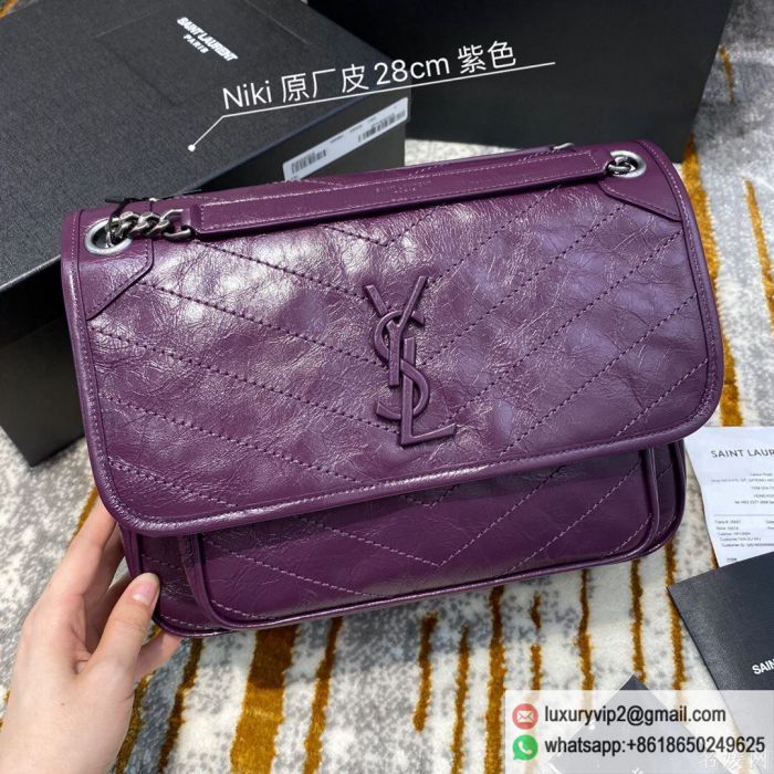 YSL NIKI Medium 498894 purple Shoulder Bags