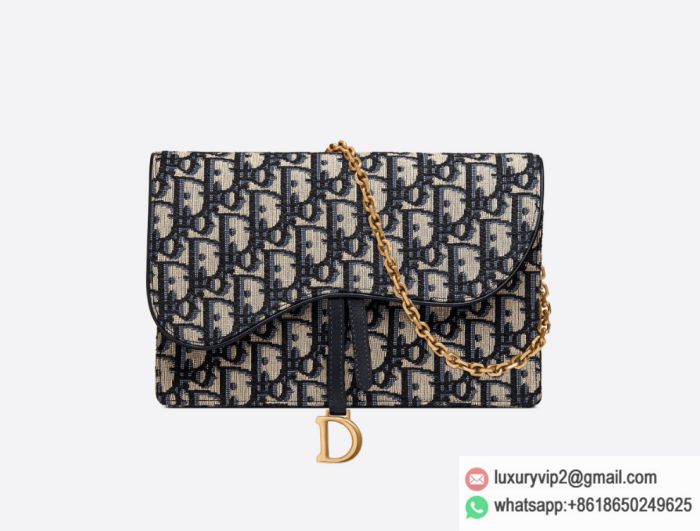 Dior Blue Oblique Chain S5620CTZQ_M928 Shoulder Bags