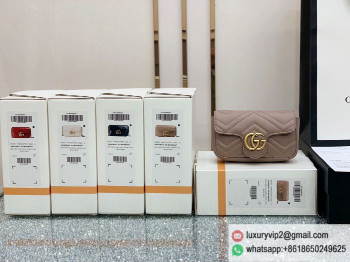 Gucci GG Marmont matelass leather super mini bag 476433 DSVRT 5729 Shoulder Bags