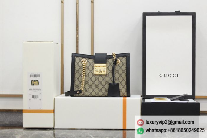 Gucci Padlock Small GG 498156 Black Shoulder Bags