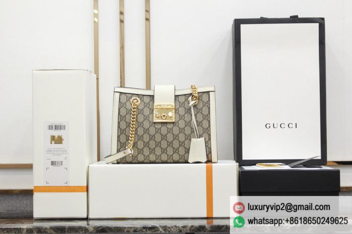 Gucci Padlock Small GG 498156 White Shoulder Bags