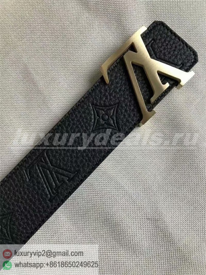 LV men&#39;s belt LV double-sided head layer cowhide belt Louis Vuitton&#39;s iconic Monogram embossing ...