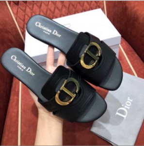 Dior tire cowhide upper leather outsole 2020SS women's slippers