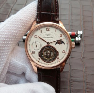 TF produced IWC Portuguese series power display sun, moon and stars true tourbillon manual mechanical male watch