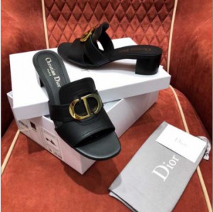 Dior tire cowhide upper leather outsole 2020SS ladies slippers
