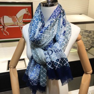 Dior silk scarf Dior geometric mosaic pattern 100% top pure cashmere scarf