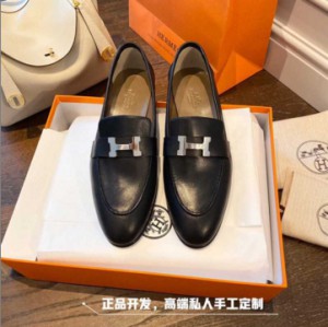 Hermes Women's Business Leather Shoes