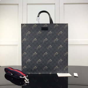 Gucci premium artificial canvas men's one-shoulder Handbag
