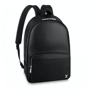 LV Men's Backpack ALEX Leather Backpack Taiga Black M30258