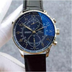 YL IWC Portuguese Chronograph Chasing Seconds Series. Automatic mechanical, leather Strap, men's watch
