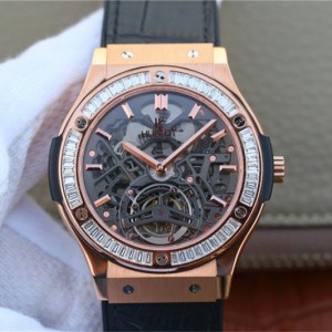 TF factory Hublot Hublot Big Bang 42mm shiny T diamond automatic mechanical rose gold men's watch