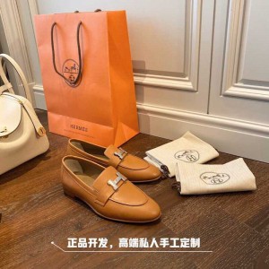 Hermes Women's Business Leather Shoes
