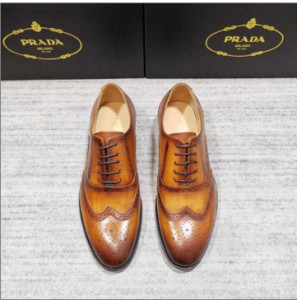 PRADA new gold label men's formal leather Shoes