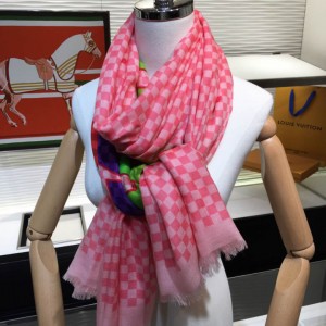 LV silk scarf Louis Vuitton'Rainbow Logo' 100% top cashmere scarf