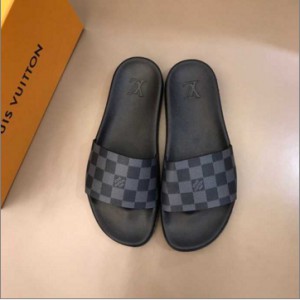 LV material donkey brand luxury men's slippers