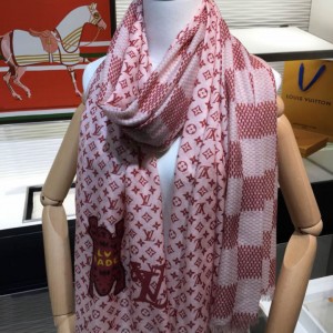 LV scarf Louis Vuitton bear print 100% top cashmere scarf