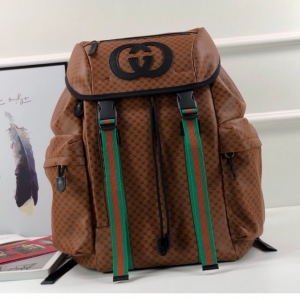 Gucci -Dapper Dan Joint Series Women's Double Backpack 536413 Brown