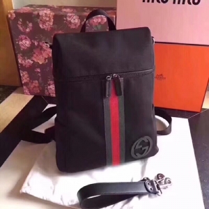 Gucci men's backpack 406371 black cloth