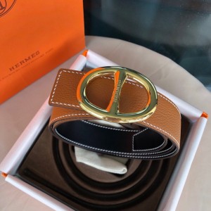 Hermes belt imported high-quality leather, stainless steel and metal buckle quality belt
