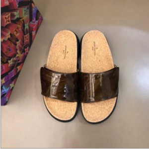 LV Velcro luxury men's summer sandals and slippers